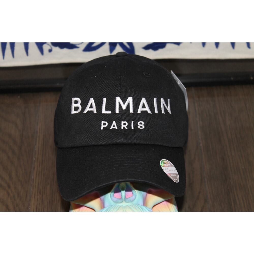Balmain Black Baseball Cap O/S